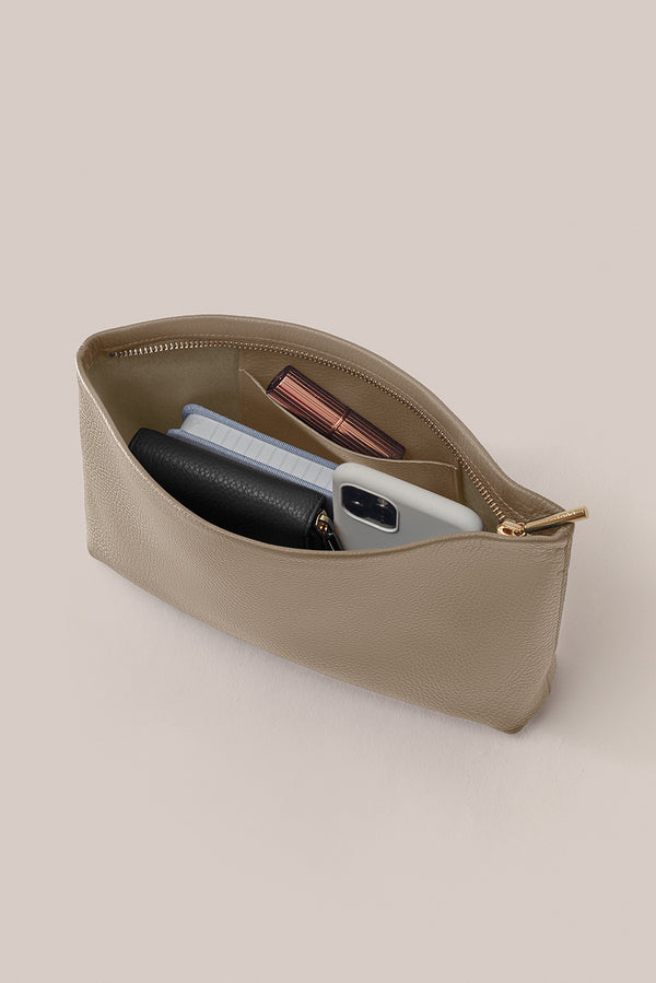 Small Zipper Pouch Stone / One Size