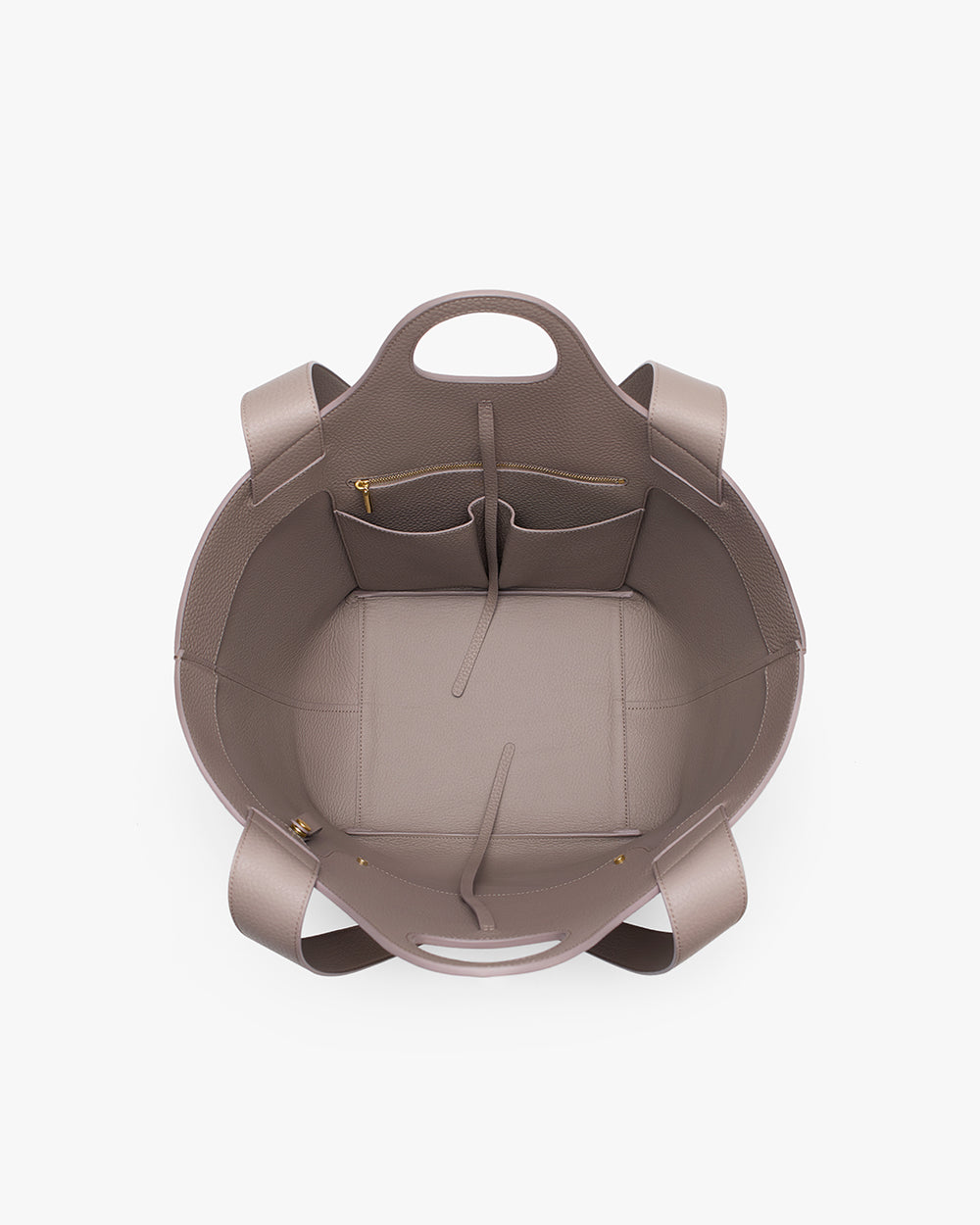 Paloma Tote Open handbag with multiple compartments and zipper pockets.