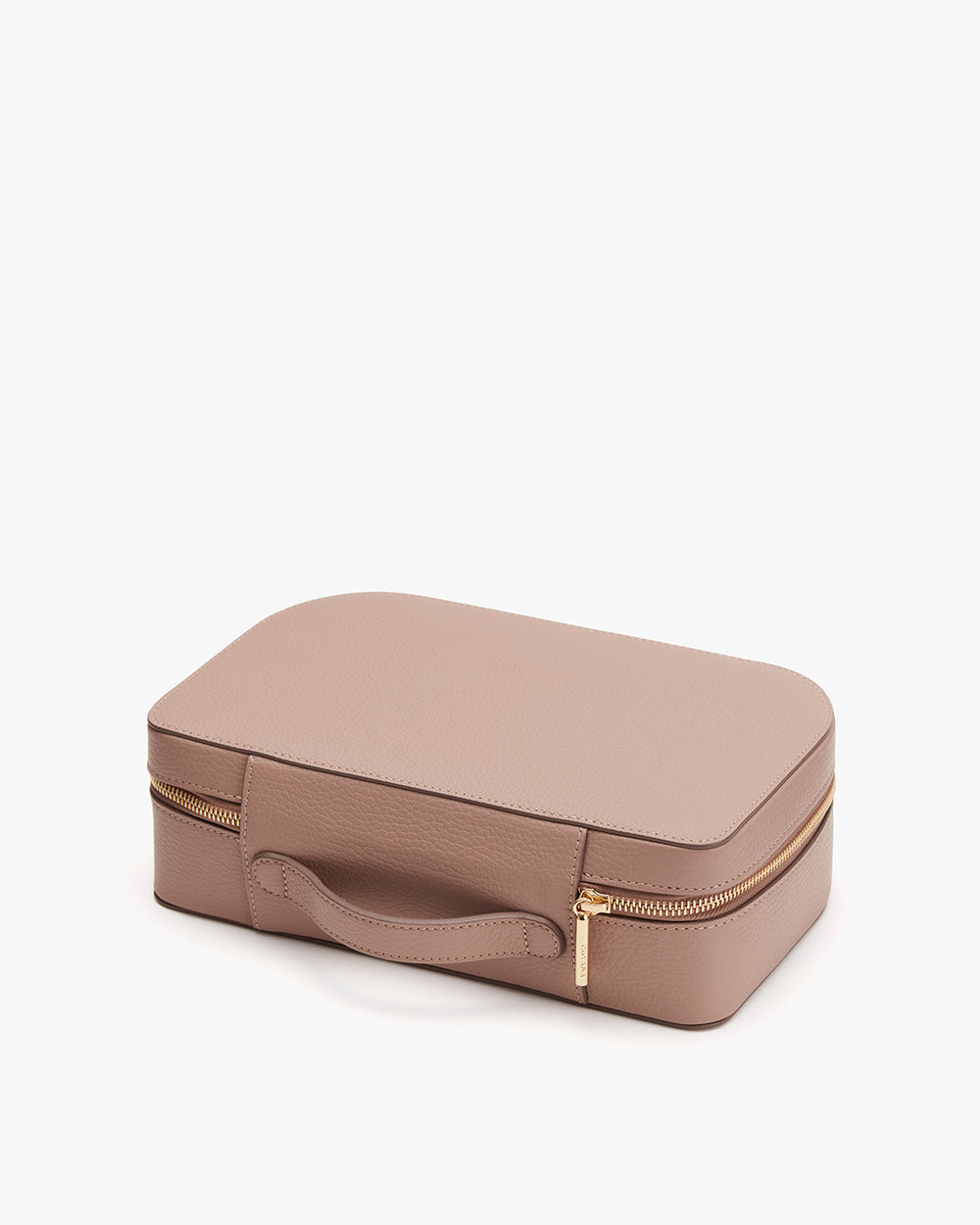 Rectangular zippered bag with external pocket