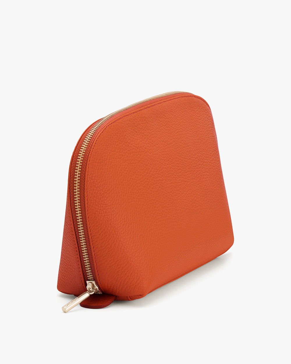 Small zipped pouch standing upright