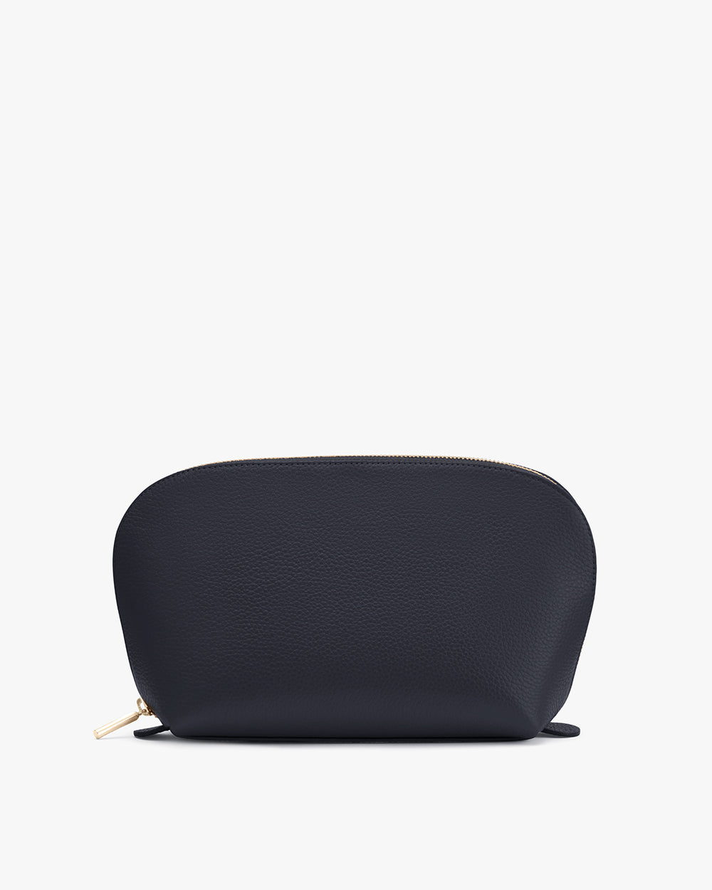 Small pouch with a zipper on a plain background.