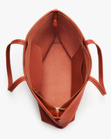 Open bag with long handles shown from top view