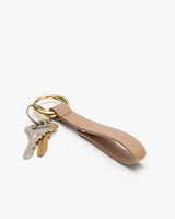 Keyring with leather strap attached to two keys