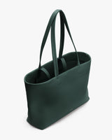 Tote bag with two long handles seen from above.