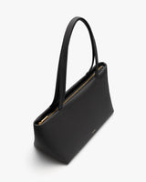 Tote bag with long straps viewed from above, showcasing its rectangular shape.