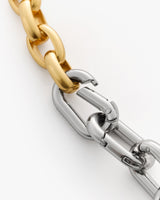 Interlocking chain links with large clasps.