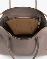 Open tote bag with a zippered pouch inside