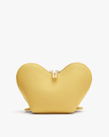Heart-shaped zippered pouch handbag