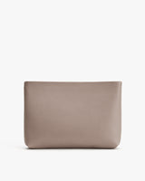 Rectangular leather pouch.