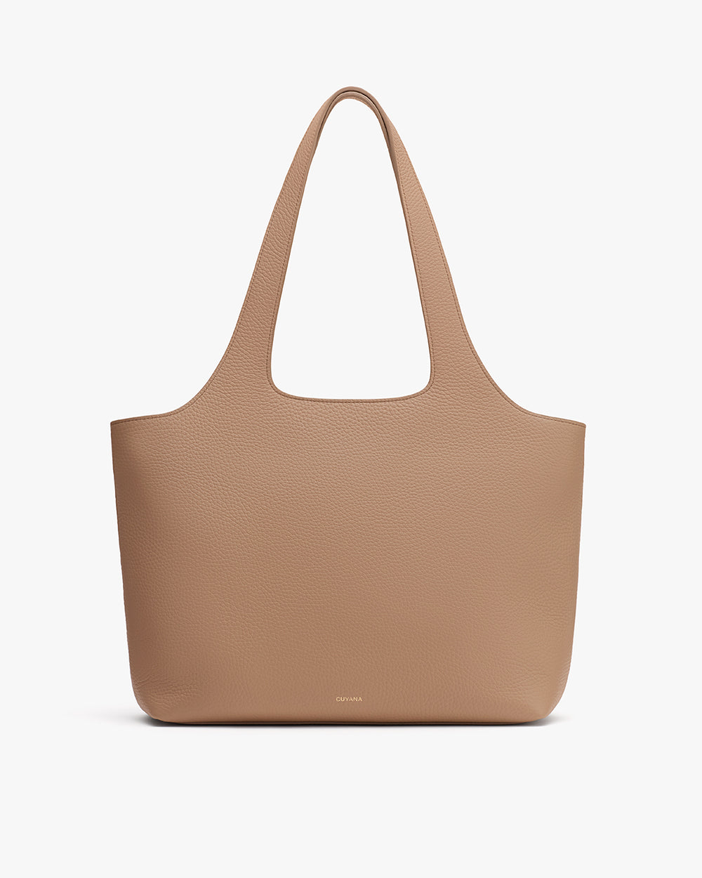 A large, plain tote bag with two shoulder straps.