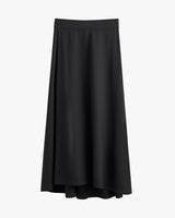 Long plain skirt with a wide hem.