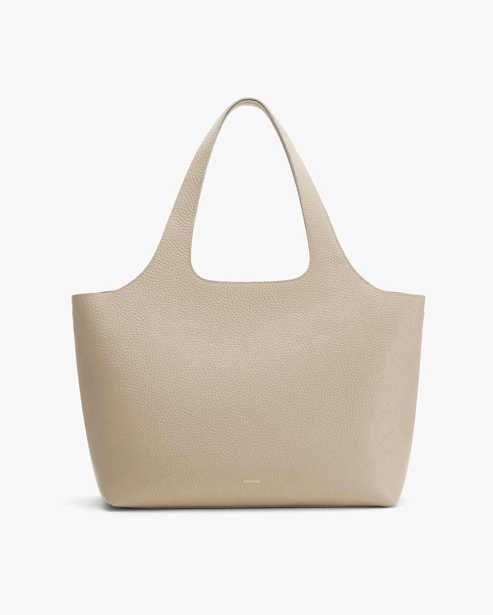 Large tote bag with a single handle standing upright
