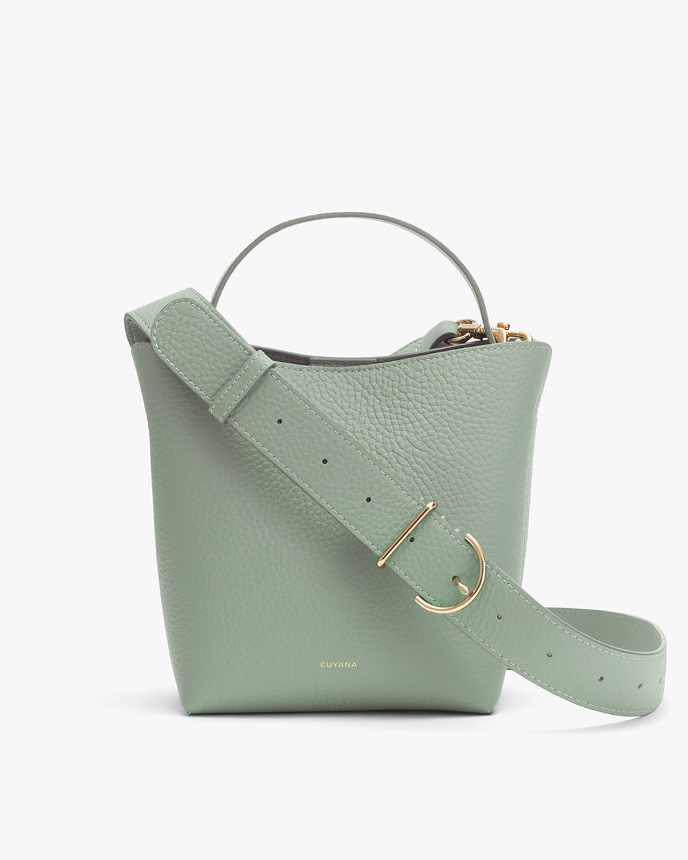 Handbag with a top handle and detachable shoulder strap