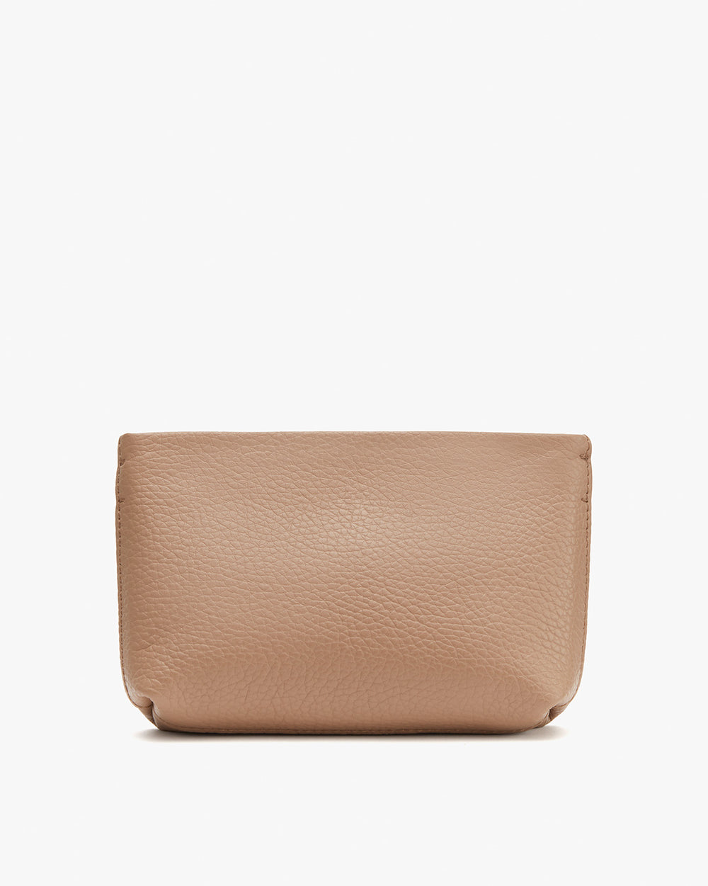 Nano Zipper Pouch Leather pouch against a plain background