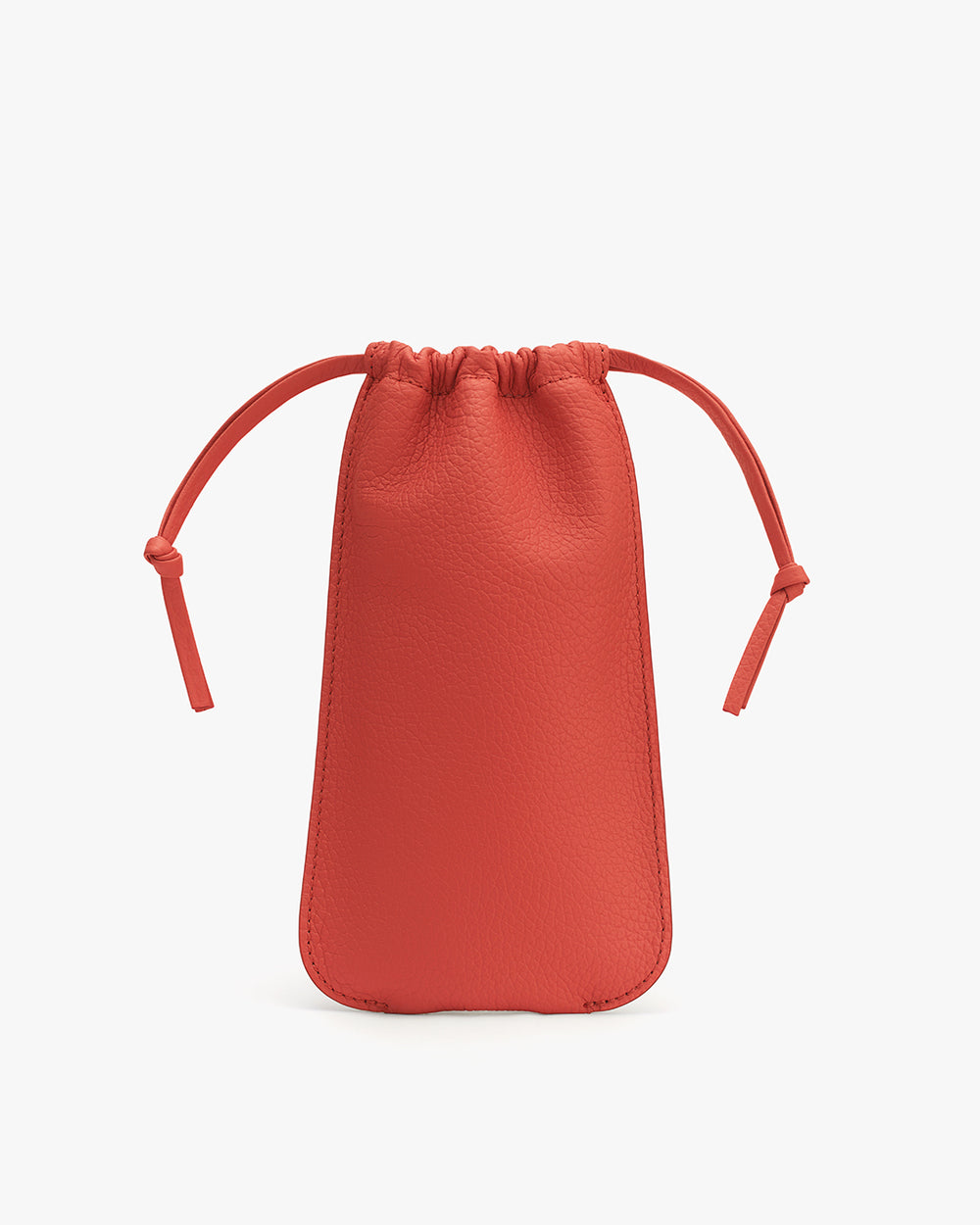 Drawstring pouch with tied cords at the top