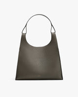 Large leather tote bag with shoulder strap.
