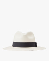 Wide-brimmed hat with a dark band