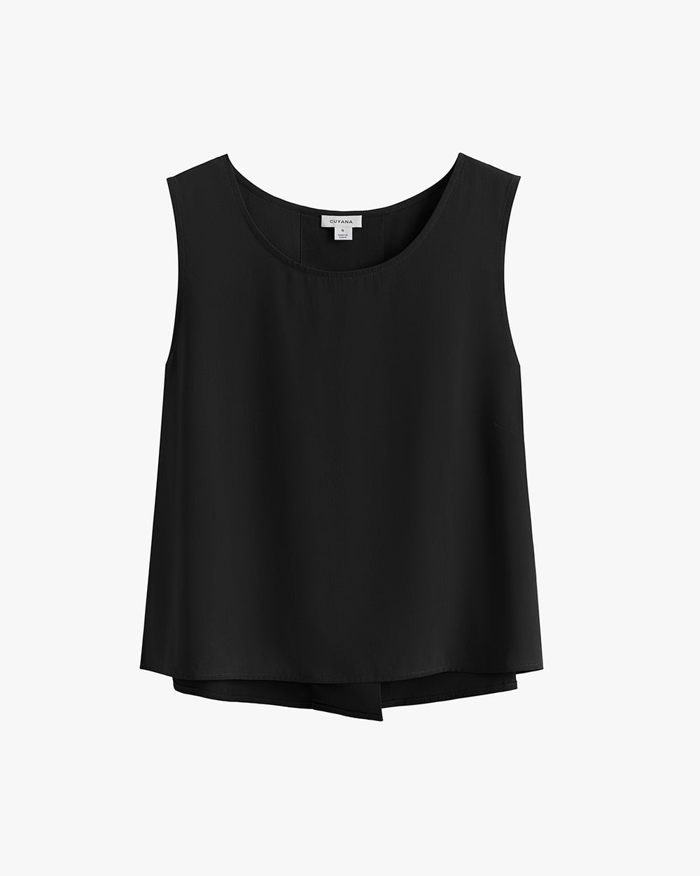 Sleeveless top with a round neckline