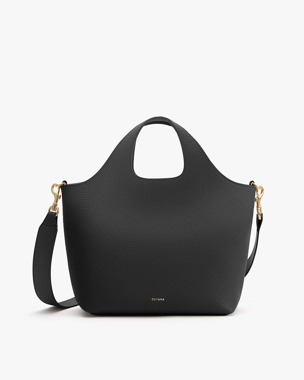 Handbag with top handle and detachable shoulder strap