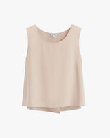 Sleeveless tank top with a round neckline