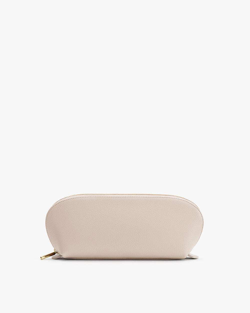 Small pouch with a zipper on a white background.