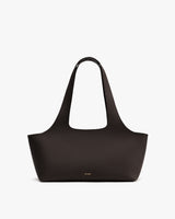 A handbag with long shoulder straps.