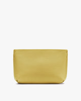Small rectangular clutch bag placed against a plain background.