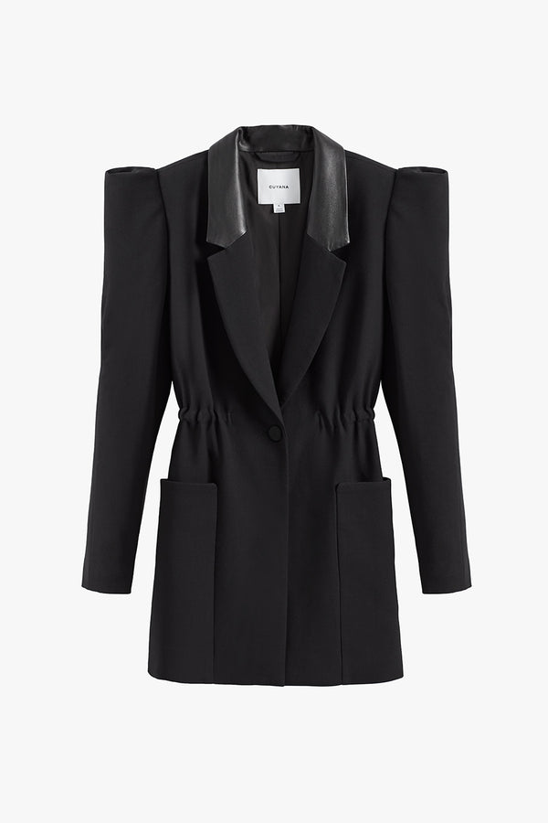 Draped Sleeve Blazer Black / Small