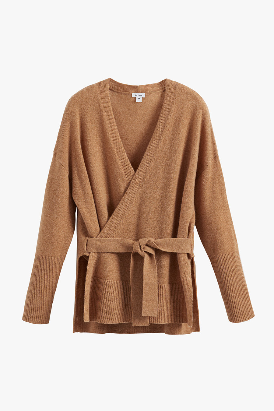 Single Origin Cashmere Wrap Sweater Camel / Extra Small