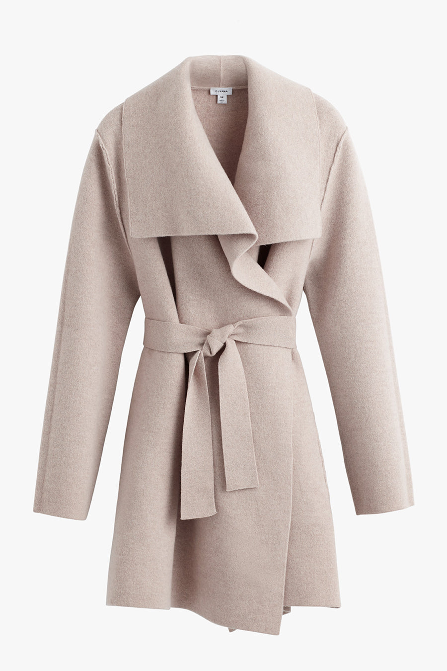 Wool Cashmere Sweater Coat Beige / Large