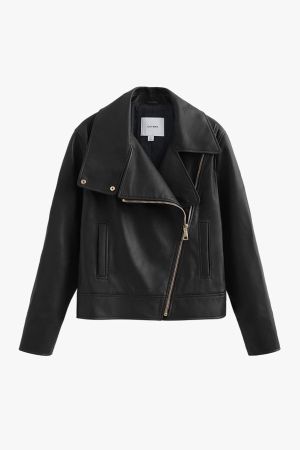 Leather Moto Jacket Black / Extra Small