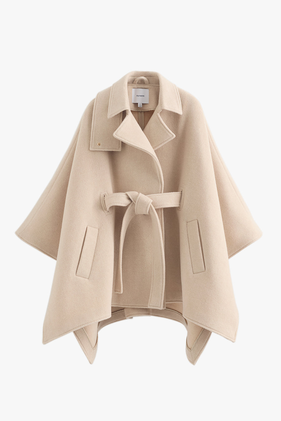 Wool Cape Beige / One Size