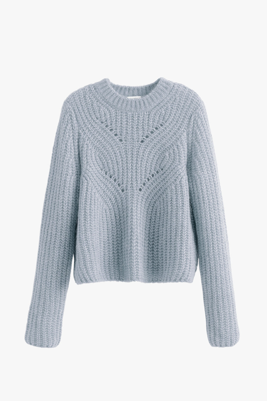 Alpaca Wool Crewneck Sweater Sky Blue / Large