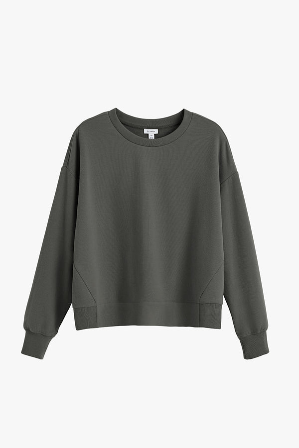 Fleece Cropped Sweatshirt Charcoal / Small