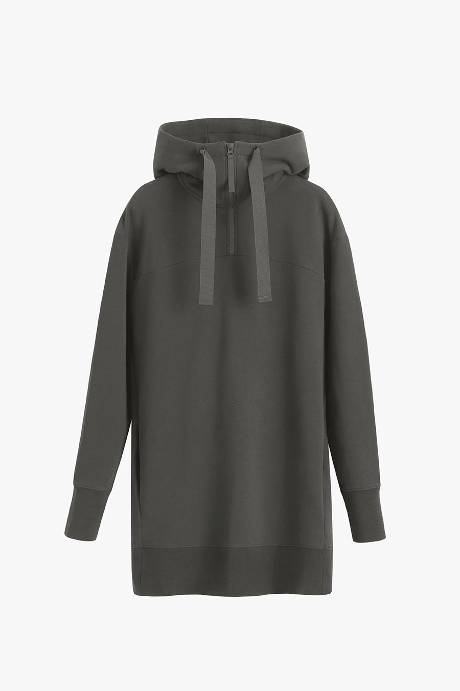 Fleece Long Hoodie Charcoal / Small