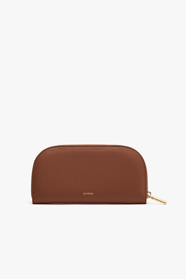 Curved Zip Wallet Dark Chestnut / One Size