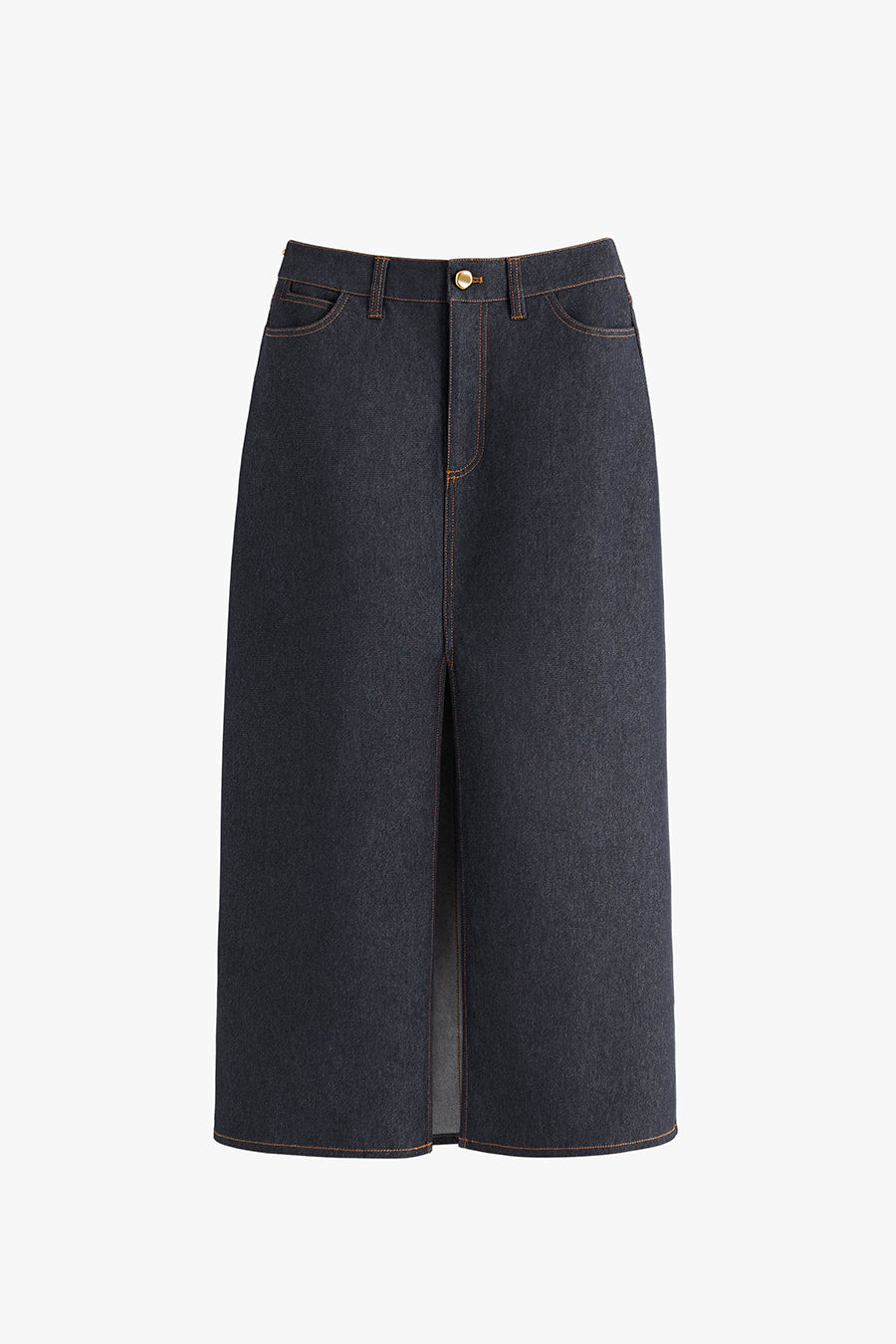 Front Slit Maxi Skirt Indigo / Small