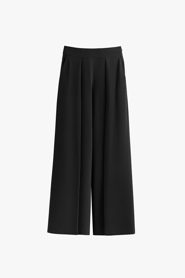 Silk Pleated Pant Black / Large
