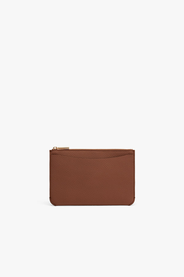 System Zipper Pouch Dark Chestnut / One Size