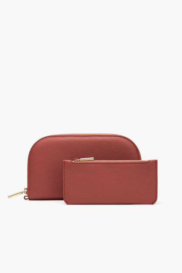 Duo Zip Wallet Dark Terracotta / One Size