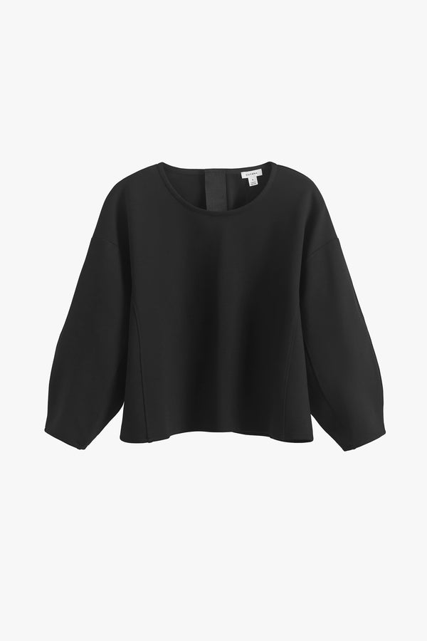 Ponte Balloon Sleeve Top Black / Large