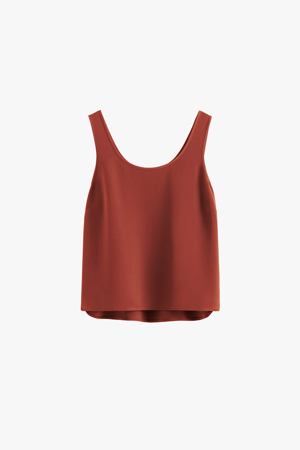 Silk Tank Dark Terracotta / Small
