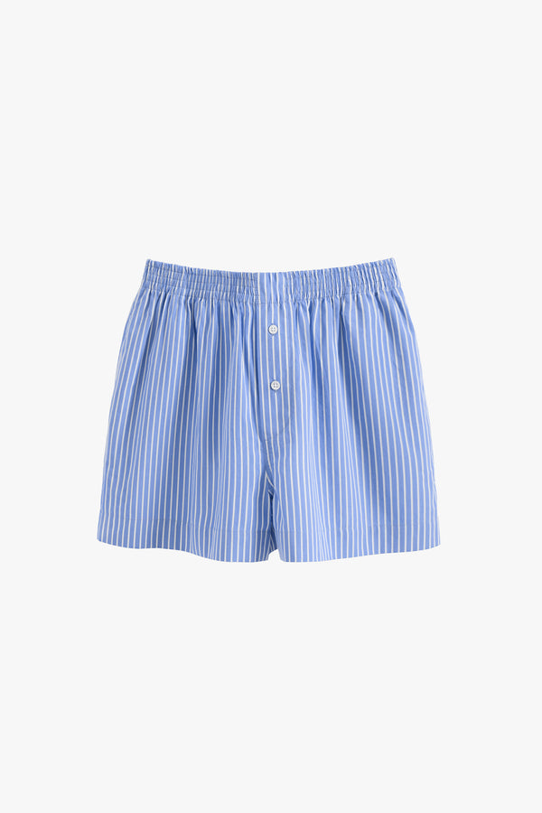 Faherty Coastal Poplin Boxer Short Deepwater Stripe / Large