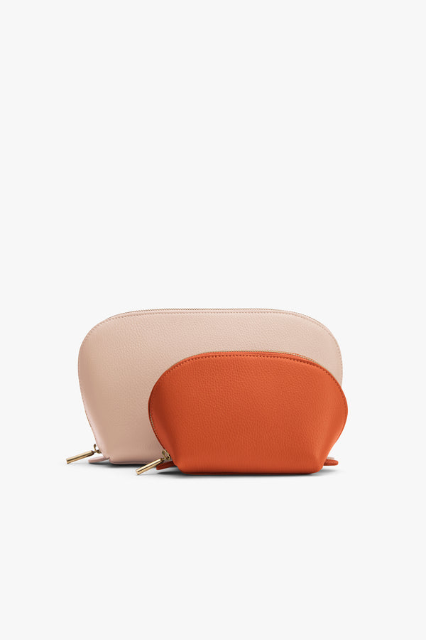 Travel Case Set Blush/Burnt Orange / One Size