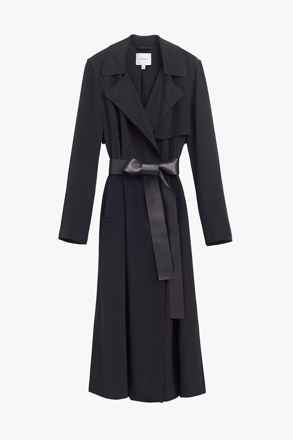 Silk Classic Trench Black / Large