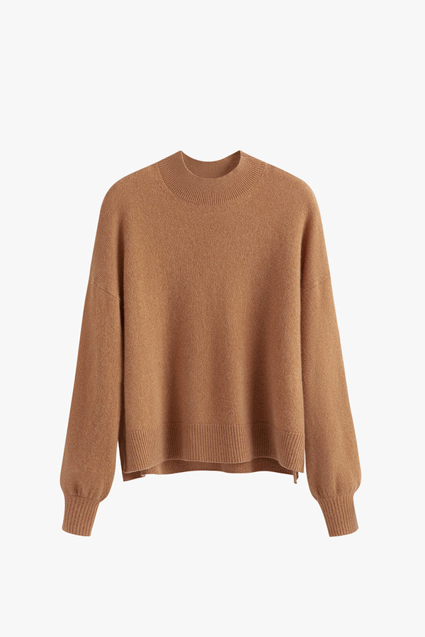 Single Origin Cashmere Cropped Sweater Camel / Extra Small