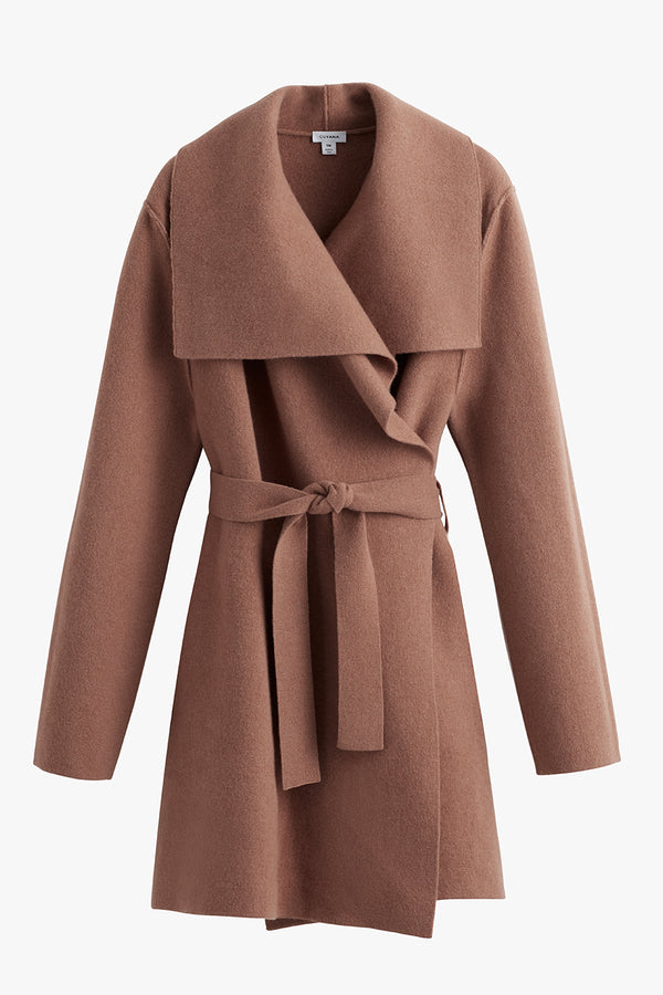 Wool Cashmere Sweater Coat Nutmeg / Extra Small