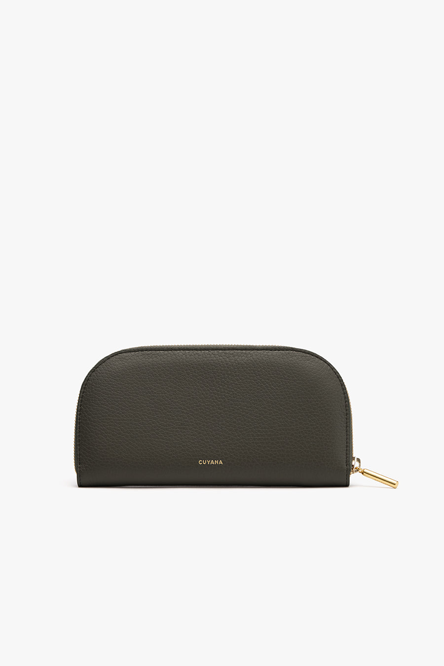 Curved Zip Wallet Dark Olive / One Size