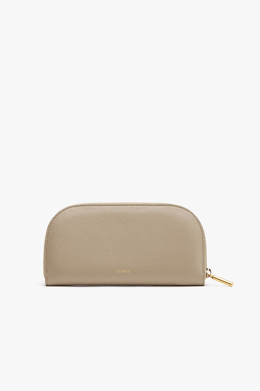 Curved Zip Wallet Stone / One Size