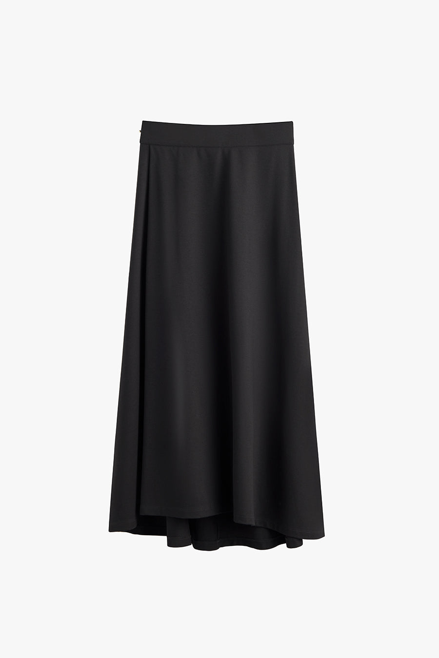Ponte Pleat Front Skirt Black / Extra Large
